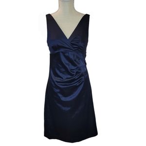 Speechless Navy Blue Satin Cocktail Dress Size 7